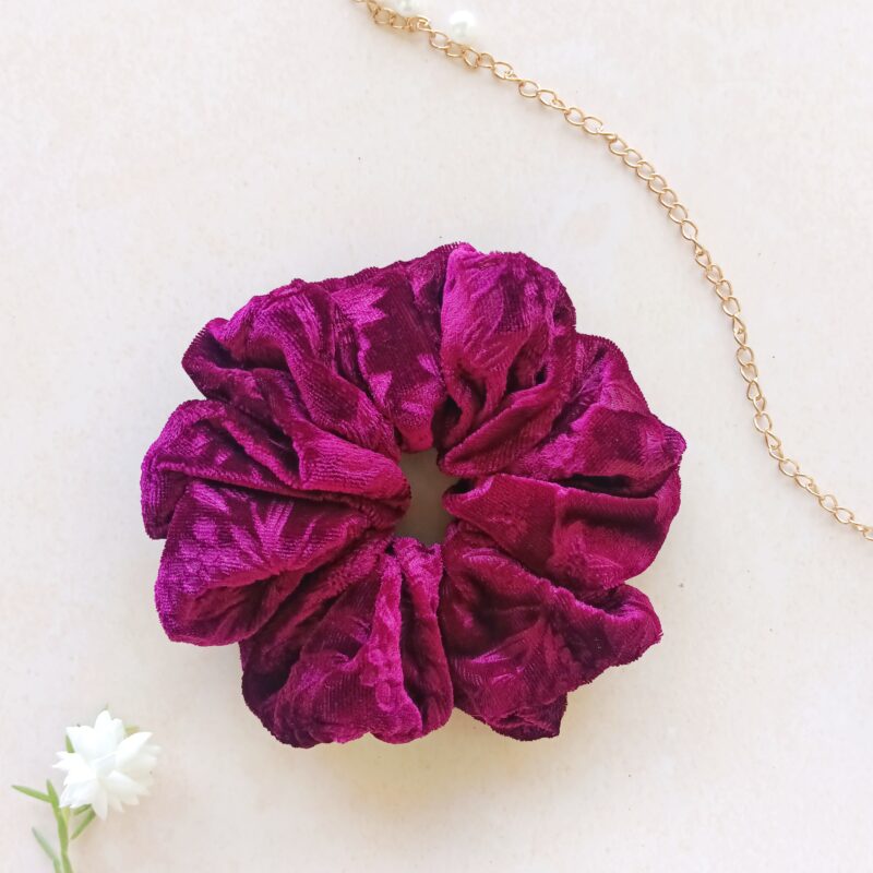 Purple Velvet Scrunchie