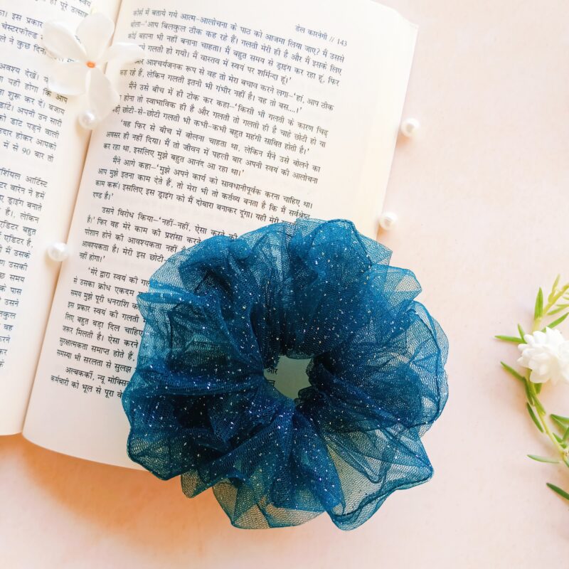 Emerald Sparkle Net Scrunchie.