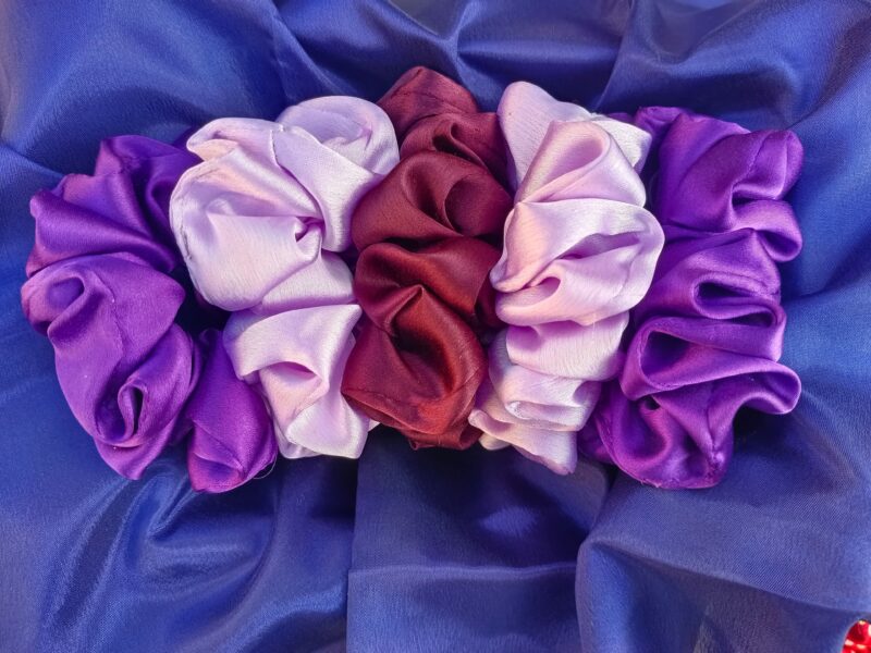 Wine & Lilac Scrunchies Combo